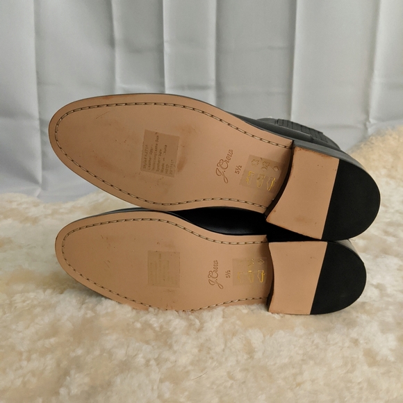 J. Crew Sherpa-lined Chelsea Leather Boots 5.5 - Picture 7 of 8